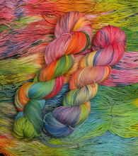 Load image into Gallery viewer, Pink Pony Yarn Club Pre-Order: &quot;Hi-Fidelity&quot; (Blacklight/UV Reactive)
