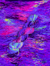 Load image into Gallery viewer, Pink Pony Yarn Club Pre-Order: &quot;Silk Chiffon&quot; (Blacklight/UV Reactive)
