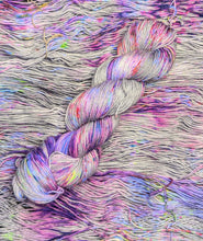 Load image into Gallery viewer, Pink Pony Yarn Club Pre-Order: &quot;Red Wine Supernova&quot; (Blacklight/UV Reactive)
